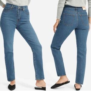 Everlane Medium Wash High Rise Slim Straight Jeans Womens Size 30